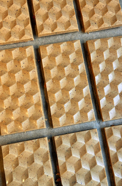 Smoked Pecan, Maple Syrup Caramelised White Chocolate Bar