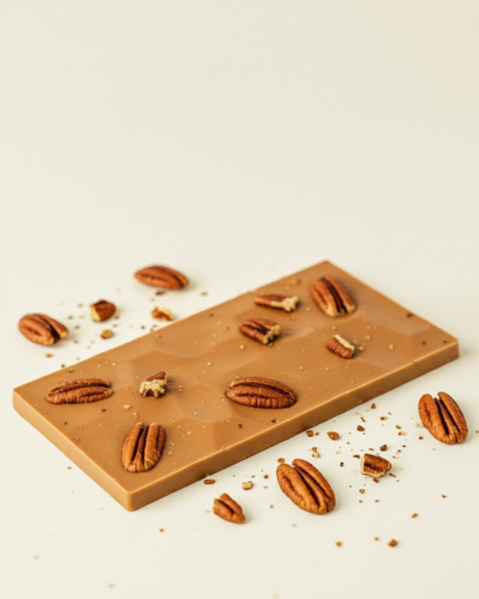 Smoked Pecan, Maple Syrup Caramelised White Chocolate Bar